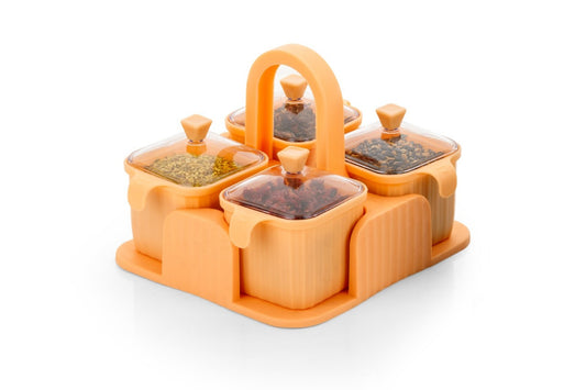 Storage Jar Set of 4 Jars, Container for Pickle, Masala , Dry Fruit Storage, Mouth Freshner Mukhwas Storage Jar Achar Container